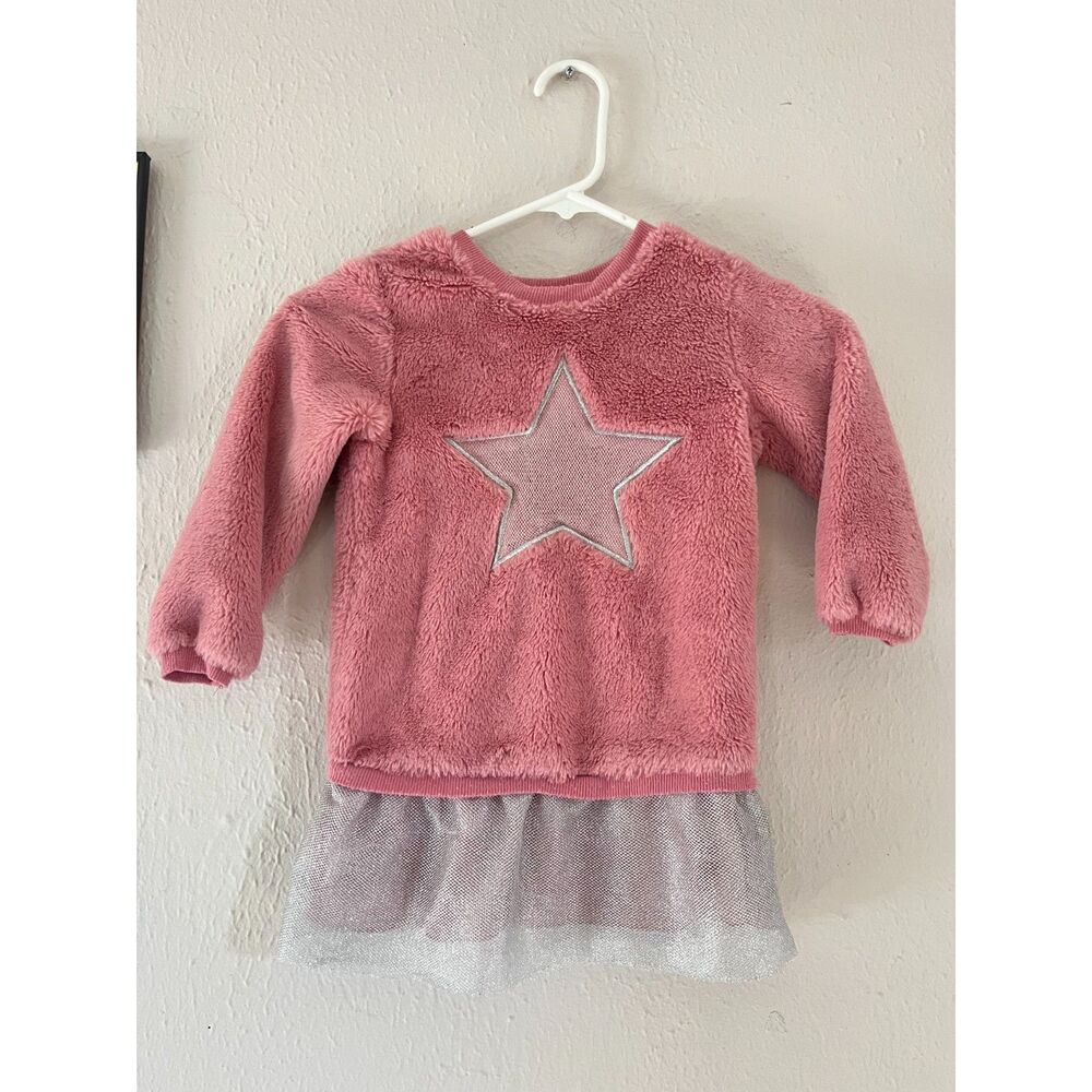 Fuzzy sweater dress top